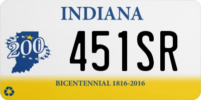 IN license plate 451SR