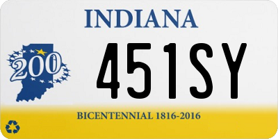 IN license plate 451SY