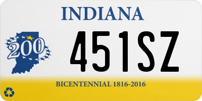 IN license plate 451SZ