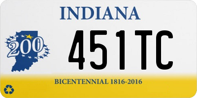 IN license plate 451TC