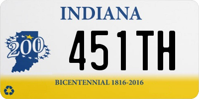 IN license plate 451TH