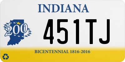 IN license plate 451TJ