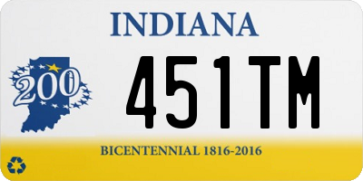 IN license plate 451TM