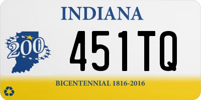 IN license plate 451TQ