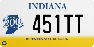 IN license plate 451TT