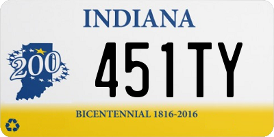 IN license plate 451TY