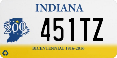 IN license plate 451TZ