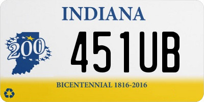 IN license plate 451UB