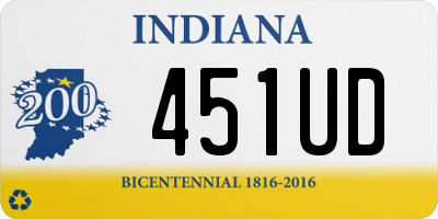 IN license plate 451UD