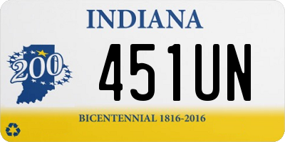 IN license plate 451UN