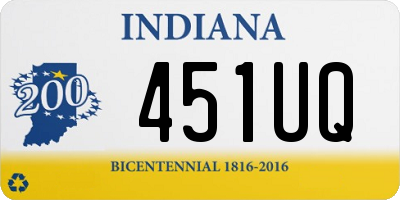 IN license plate 451UQ