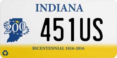 IN license plate 451US