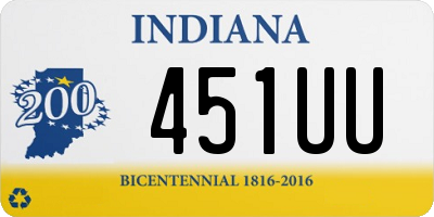 IN license plate 451UU