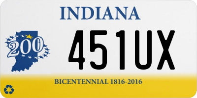 IN license plate 451UX