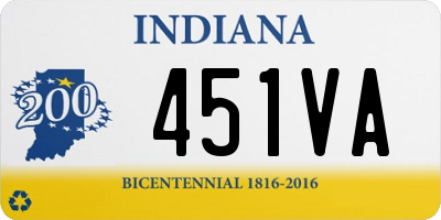 IN license plate 451VA