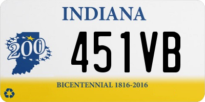 IN license plate 451VB