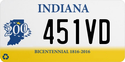 IN license plate 451VD
