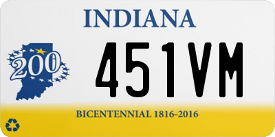 IN license plate 451VM