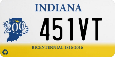 IN license plate 451VT