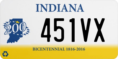 IN license plate 451VX