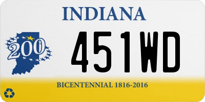 IN license plate 451WD