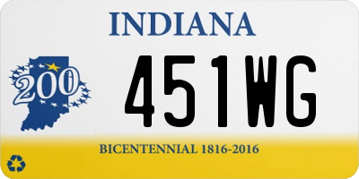 IN license plate 451WG