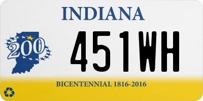 IN license plate 451WH