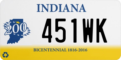 IN license plate 451WK