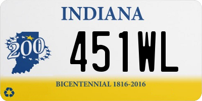 IN license plate 451WL