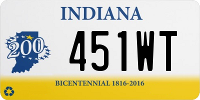 IN license plate 451WT