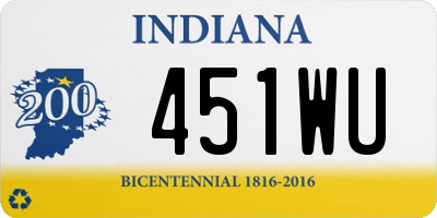 IN license plate 451WU