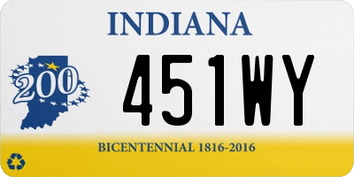 IN license plate 451WY