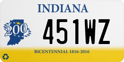 IN license plate 451WZ