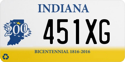 IN license plate 451XG