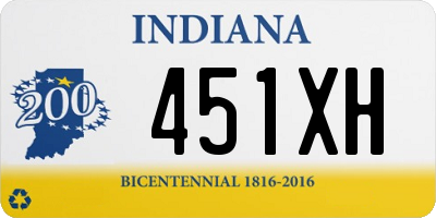 IN license plate 451XH