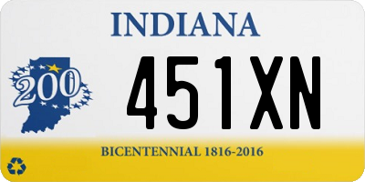 IN license plate 451XN