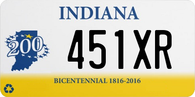 IN license plate 451XR