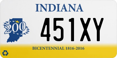 IN license plate 451XY