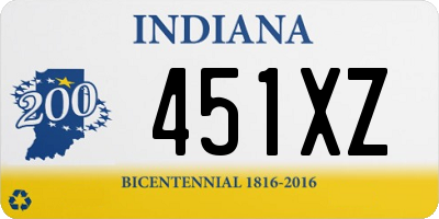 IN license plate 451XZ