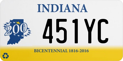 IN license plate 451YC