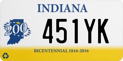 IN license plate 451YK