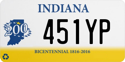 IN license plate 451YP