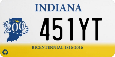 IN license plate 451YT