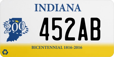 IN license plate 452AB