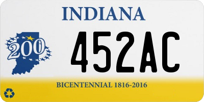 IN license plate 452AC