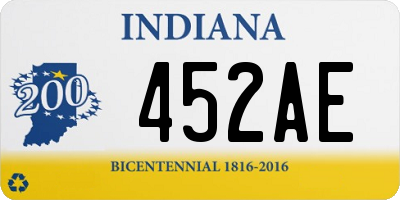 IN license plate 452AE