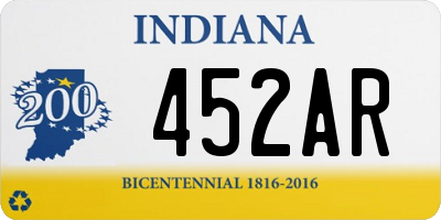 IN license plate 452AR