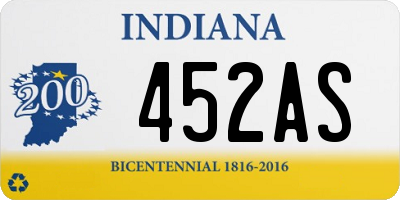 IN license plate 452AS