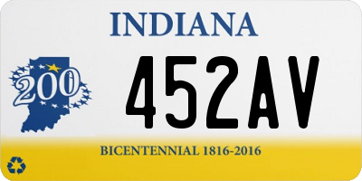 IN license plate 452AV