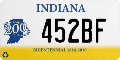 IN license plate 452BF